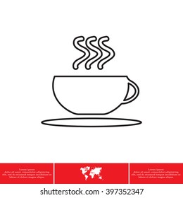 Coffee cup line icon