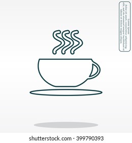 Coffee cup line icon