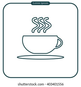 Coffee cup line icon