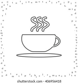 Coffee cup line icon