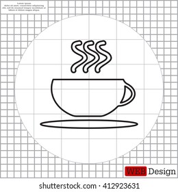 Coffee cup line icon