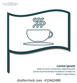 Coffee cup line icon