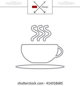 Coffee cup line icon