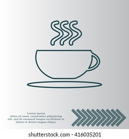 Coffee cup line icon
