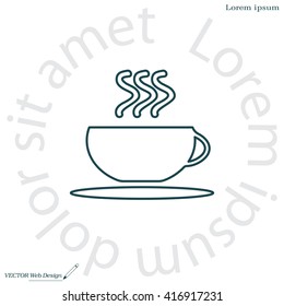 Coffee cup line icon