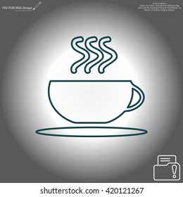 Coffee cup line icon