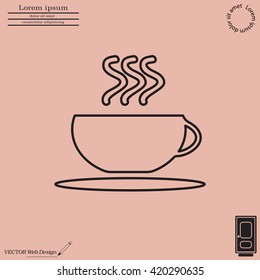 Coffee cup line icon