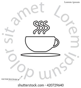 Coffee cup line icon