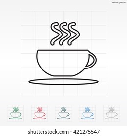 Coffee cup line icon