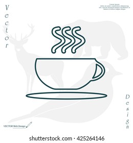 Coffee cup line icon