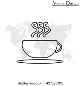 Coffee cup line icon