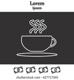Coffee cup line icon