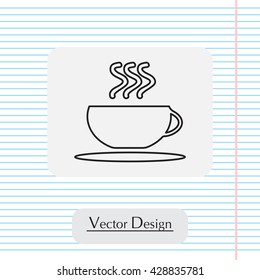 Coffee cup line icon