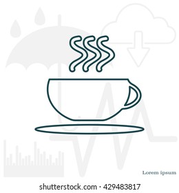 Coffee cup line icon