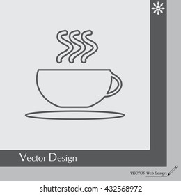 Coffee cup line icon