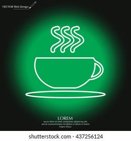 Coffee cup line icon