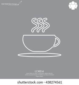 Coffee cup line icon