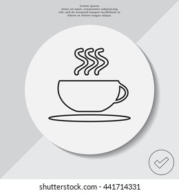 Coffee cup line icon
