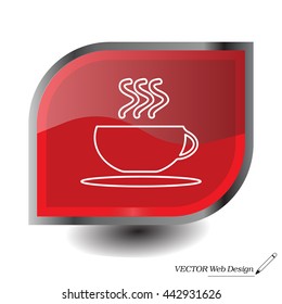 Coffee cup line icon