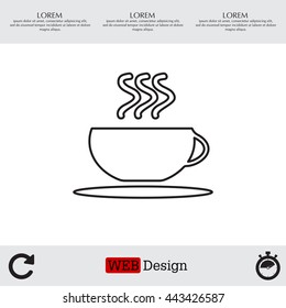 Coffee cup line icon