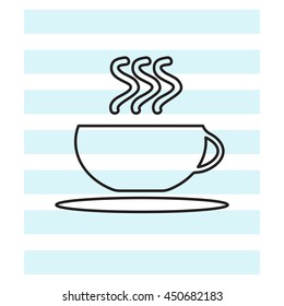 Coffee cup line icon