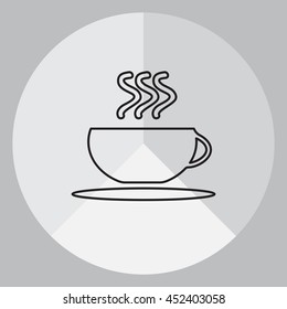 Coffee cup line icon