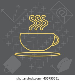 Coffee cup line icon