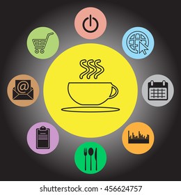 Coffee cup line icon