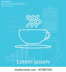 Coffee cup line icon