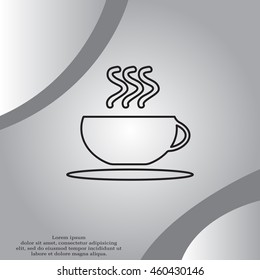 Coffee cup line icon