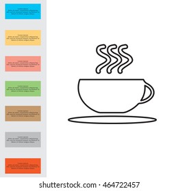 Coffee cup line icon