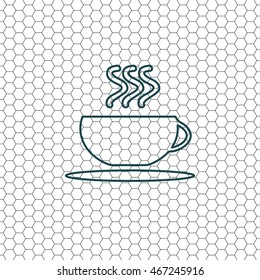 Coffee cup line icon