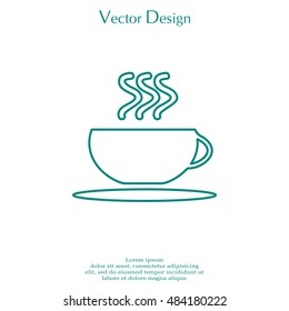 Coffee cup line icon
