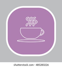 Coffee cup line icon