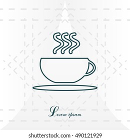 Coffee cup line icon