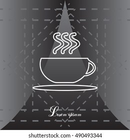 Coffee cup line icon