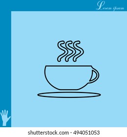 Coffee cup line icon