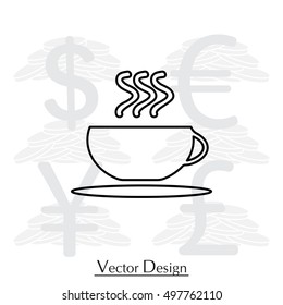 Coffee cup line icon