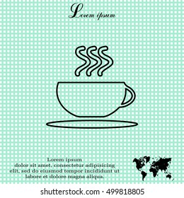 Coffee cup line icon