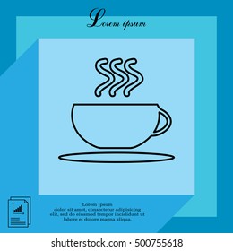Coffee cup line icon