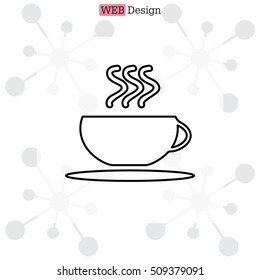 Coffee cup line icon