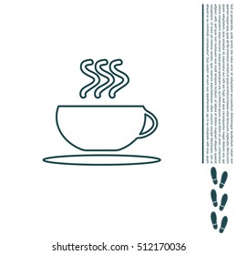 Coffee cup line icon