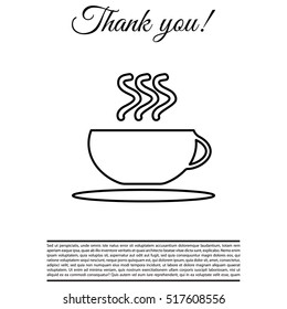 Coffee cup line icon