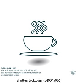 Coffee cup line icon