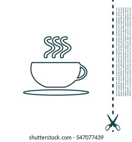 Coffee cup line icon