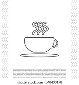 Coffee cup line icon