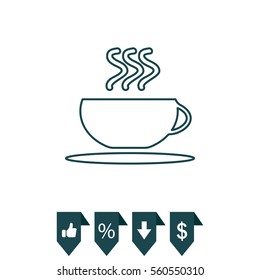 Coffee cup line icon