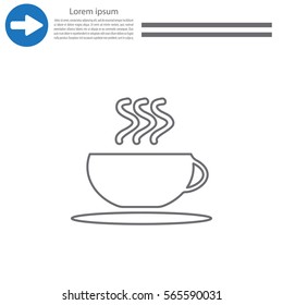 Coffee cup line icon