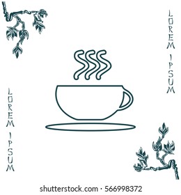 Coffee cup line icon