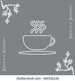 Coffee cup line icon